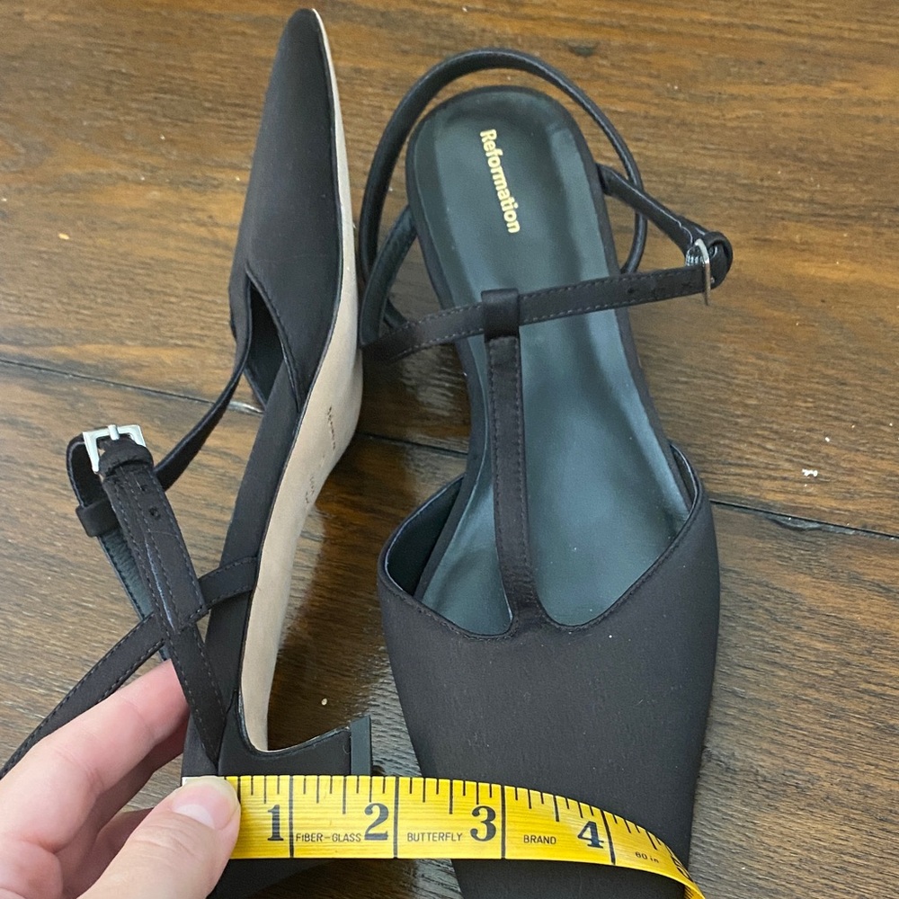Reformation Black Square-Toe Heels - Picture 5 of 5